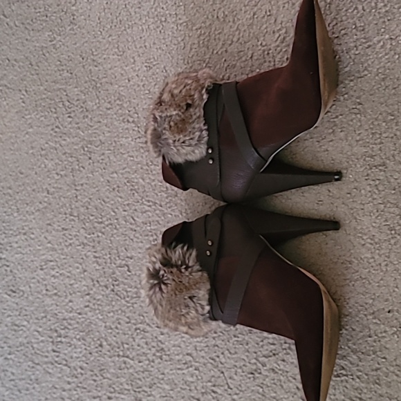 Brown Suede Express Booties - Picture 2 of 4